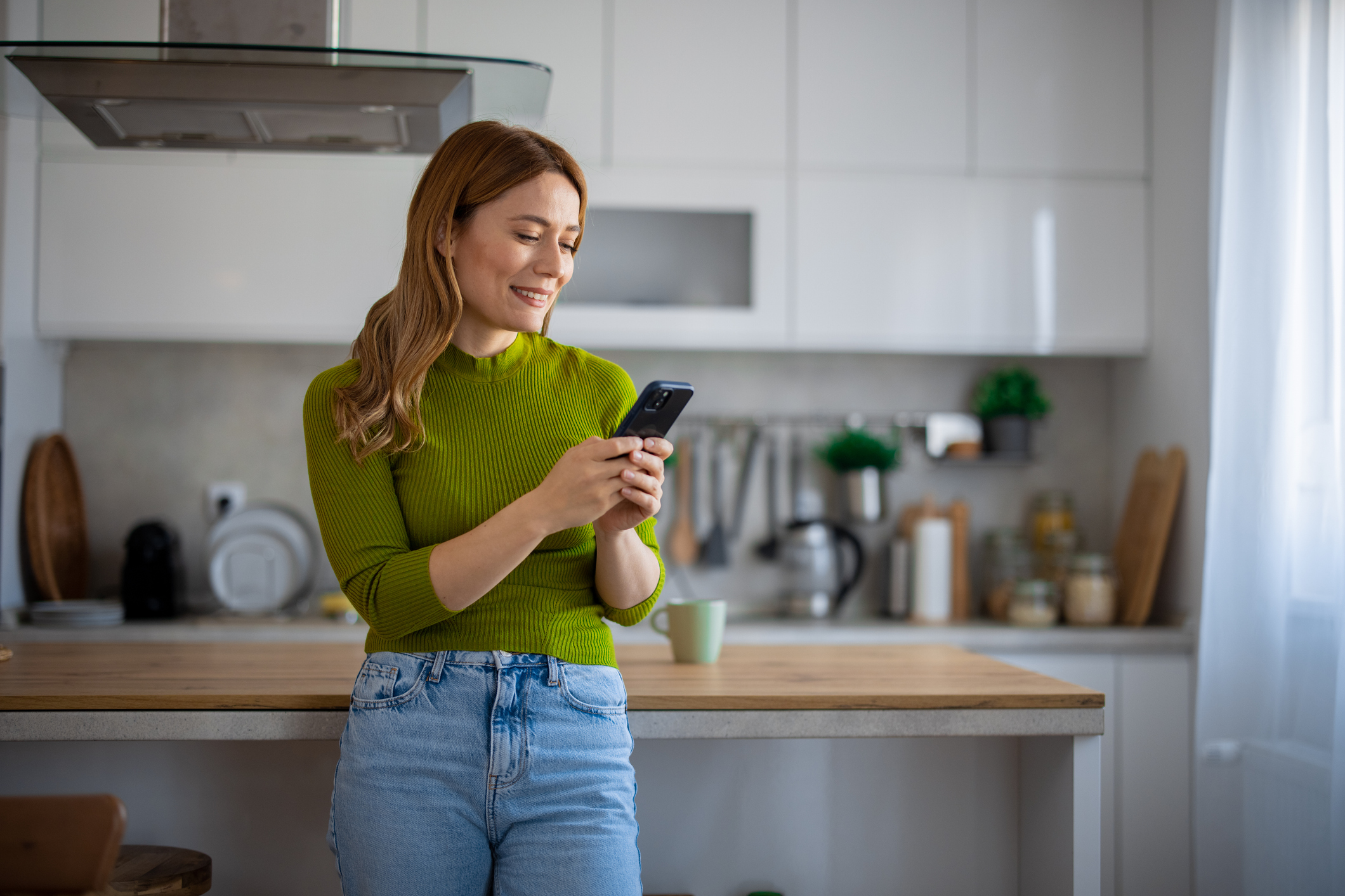 Young woman using the mobile phone Using Phone, People, Mobile Phone, One Person, One Woman Only